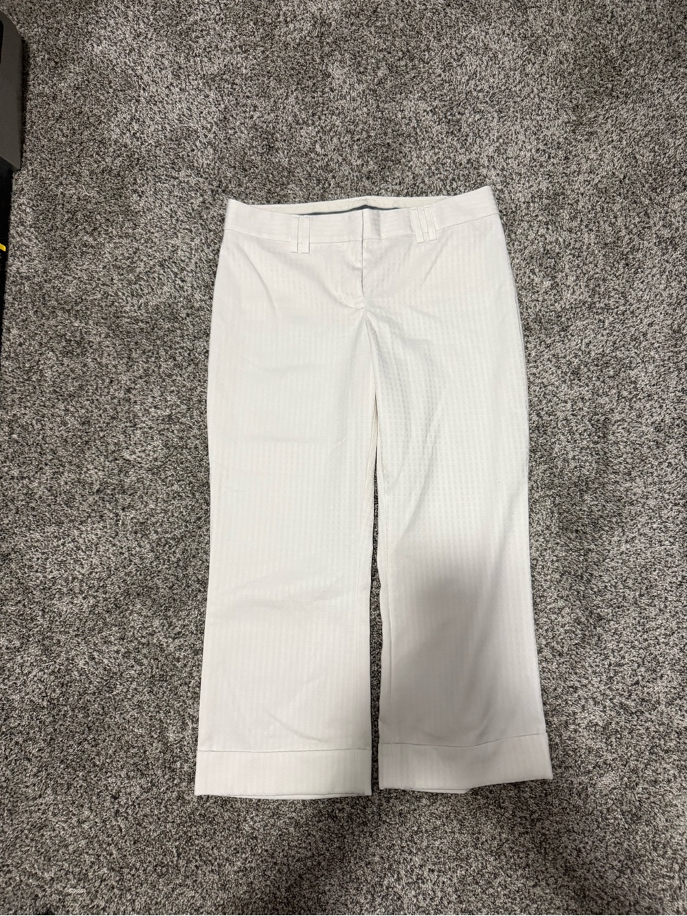 Express White Cropped Wide-Leg Dress Pants